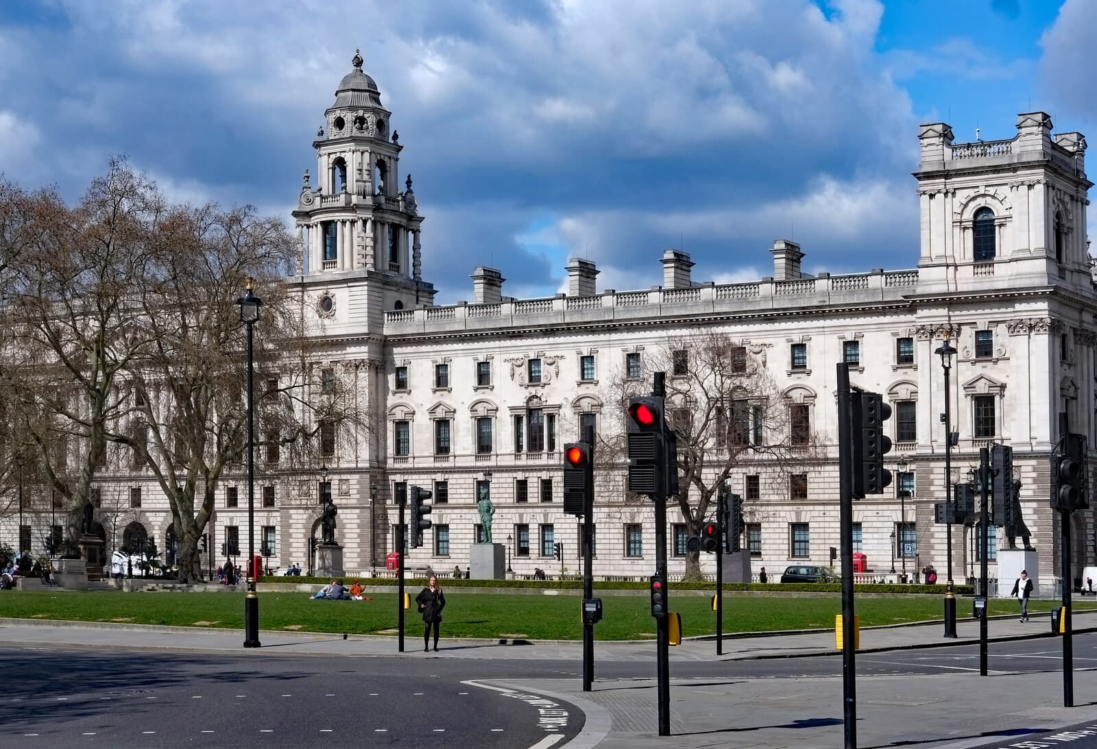 The HM Treasury building in Westminster, London, April 2021.